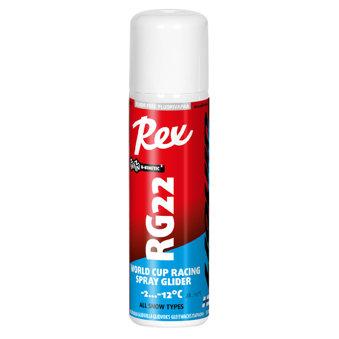A product picture of the Rex Wax RG22 Blue N-Kinetic Liquid Spray Glider (-2C/-12C) | 150ml