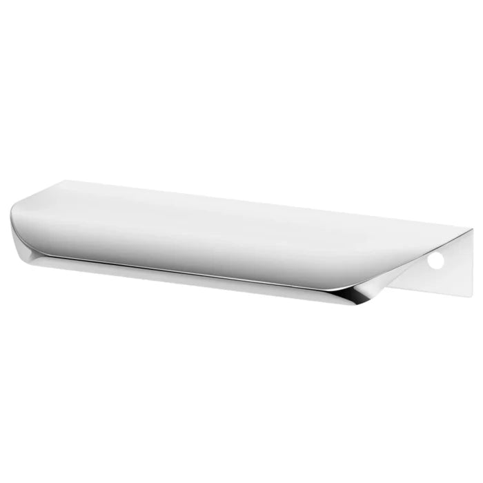 Rounded Edge-Mount Cabinet Handle / Finger Pull 10-1/16 inch (256 mm) (10-7/8 inch / 276 mm Overall Length) - Electropolished