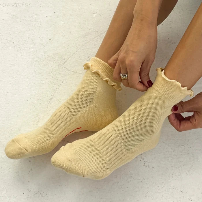 Ruffled Hugger Crew Sock