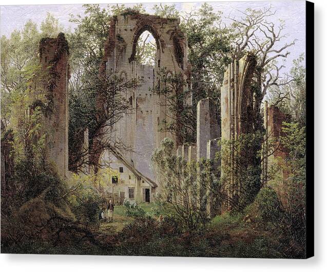 Ruined Monastery of Eldena near Greifswald - Canvas Print