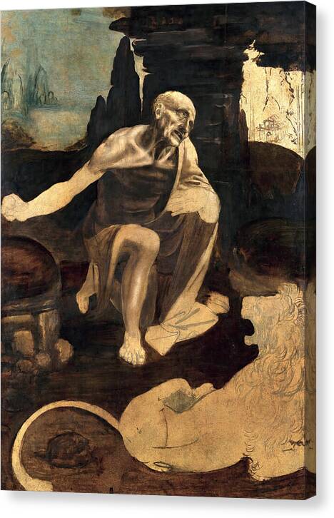 Saint Jerome in the Wilderness - Canvas Print