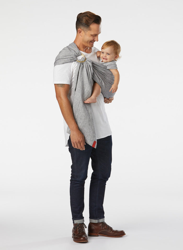 Sakura Bloom Chambray Ring Sling - Marin