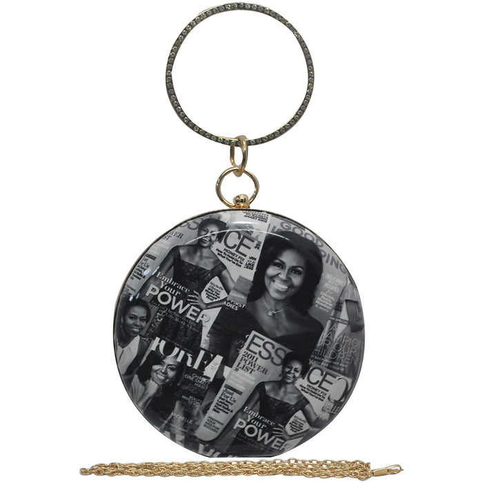 !SALE! Noir Magazine Moment NGIL Circle Clutch Purse