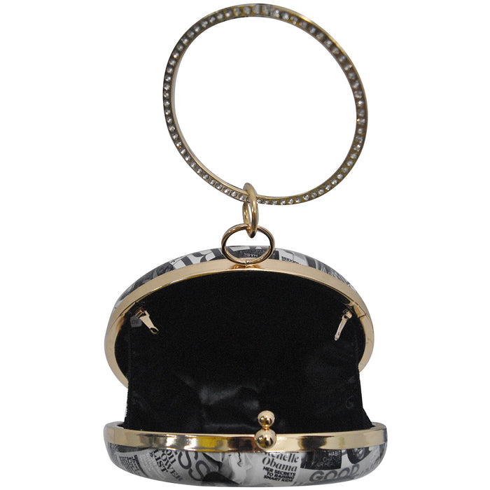 !SALE! Noir Magazine Moment NGIL Circle Clutch Purse