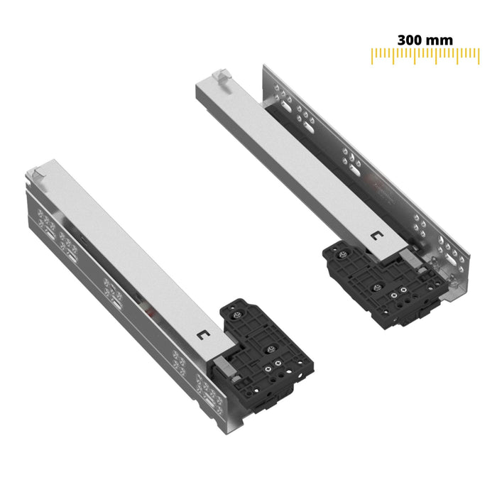 Set of Soft-Close Undermount Slides (left and right), Full Extension (4) – Furnica