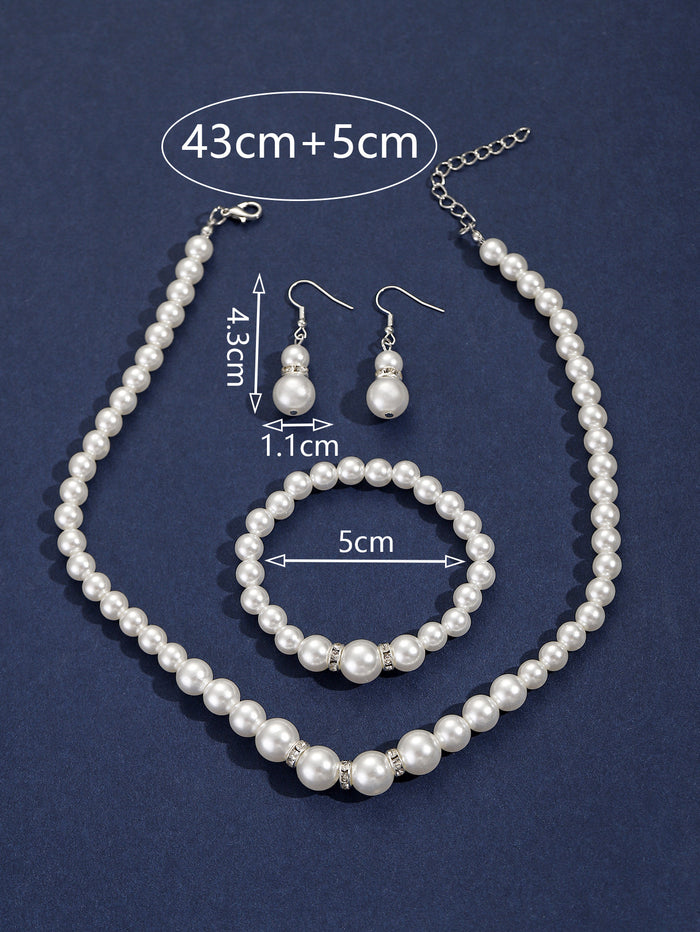 SET660 - Three Piece Pearl Fashion Jewellery Set