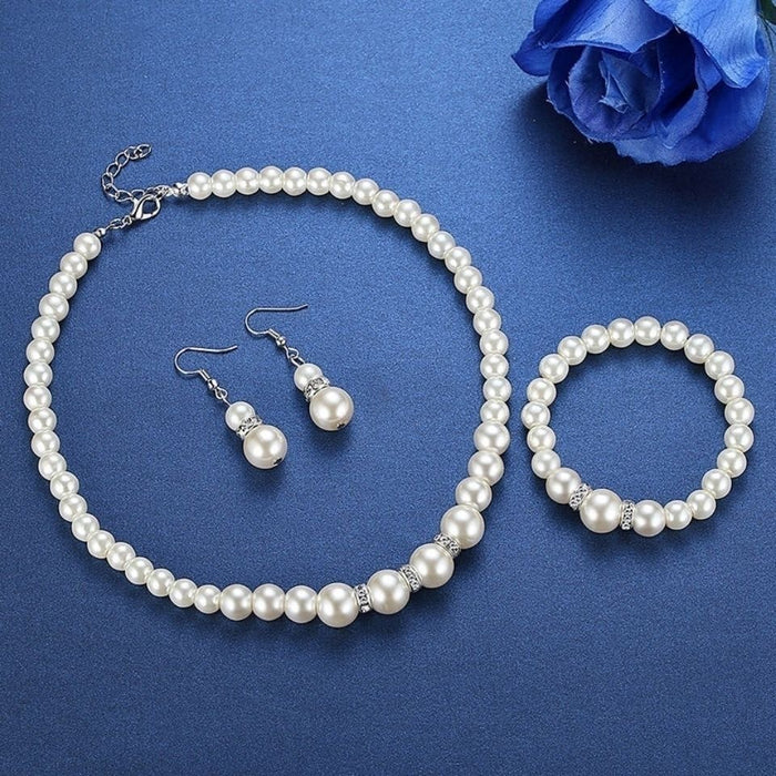 SET660 - Three Piece Pearl Fashion Jewellery Set