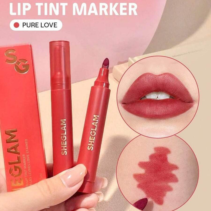 SHEGLAM Love Stained Lip Tint Marker - Matte Red Pen - Lip Products - SHEGLAM -- United Arab Emirates -- Pinky Cosmetics