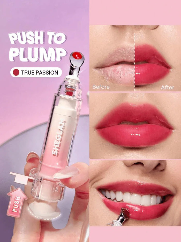 SHEGLAM Push to Plump Booster Shine Plumping Lip Gloss - Lip Products - SHEGLAM -- United Arab Emirates -- Pinky Cosmetics