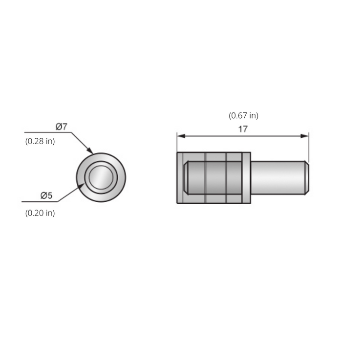 Shelf Pin with a Plastic Overlay Ø3/16 inch (1000 pcs) (2) – Furnica