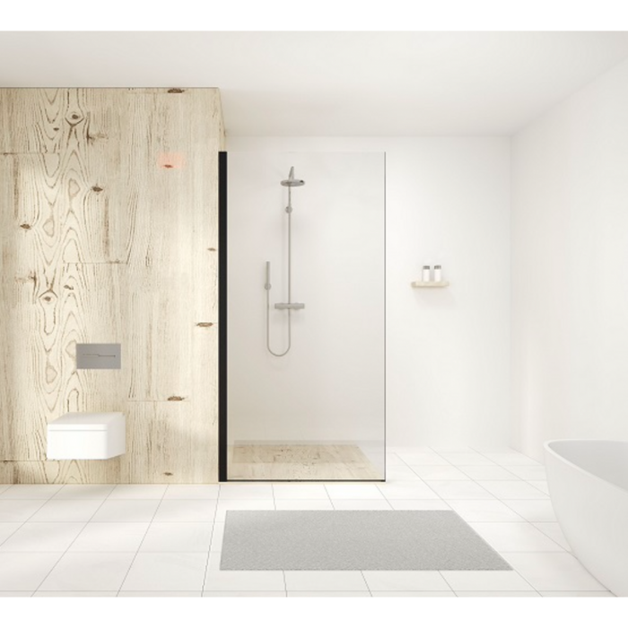 Shower Glass - Stream Series Side Panel 800X1950mm - Black