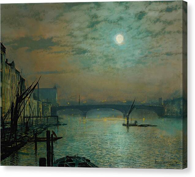 Southwark Bridge by Moonlight 4 - Canvas Print