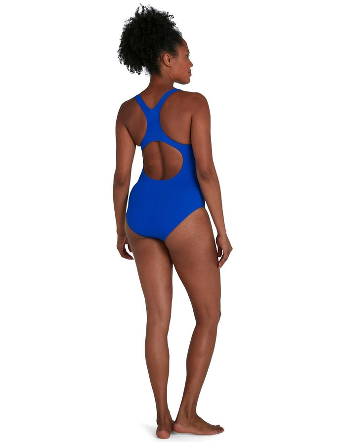 Royal blue Speedo Digital Placement Medalist one-piece swimsuit with cutout racerback