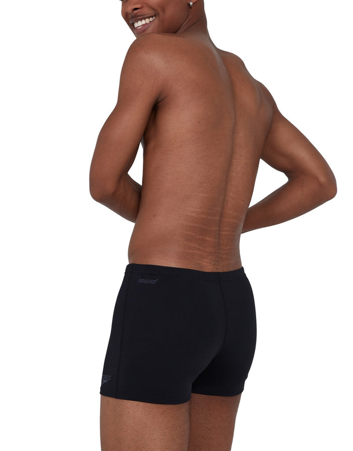 Black Speedo Essential Endurance Plus swim trunk with Nike Dri-FIT boxer briefs