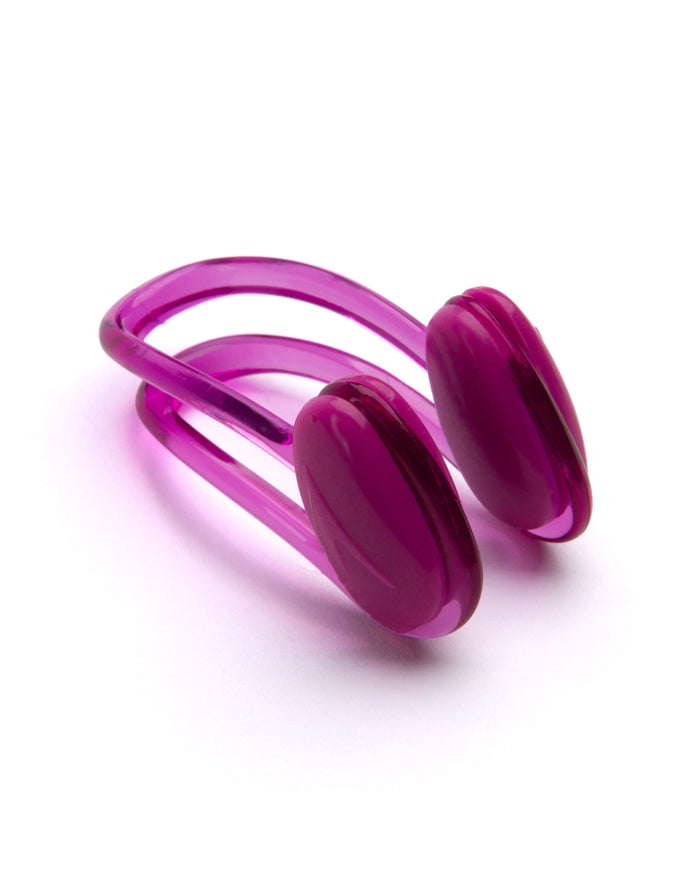 Speedo universal nose clip with sleek purple translucent earplugs