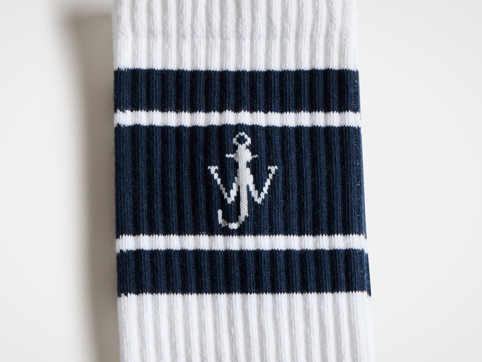 sports sock white blue Product Detail 2