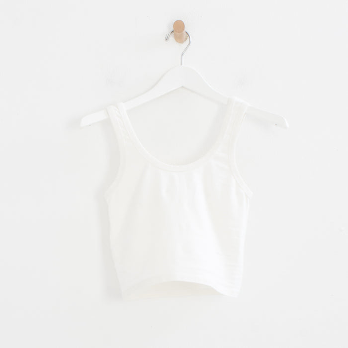 Sporty Tank in Washed White