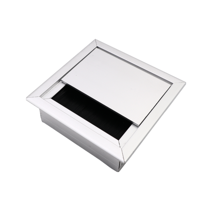 Square Aluminum Desk Grommet 3-1/8x3-1/8 inch, Silver – Furnica