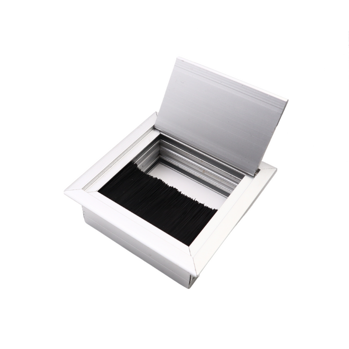 Square Aluminum Desk Grommet 3-1/8x3-1/8 inch, Silver (2) – Furnica