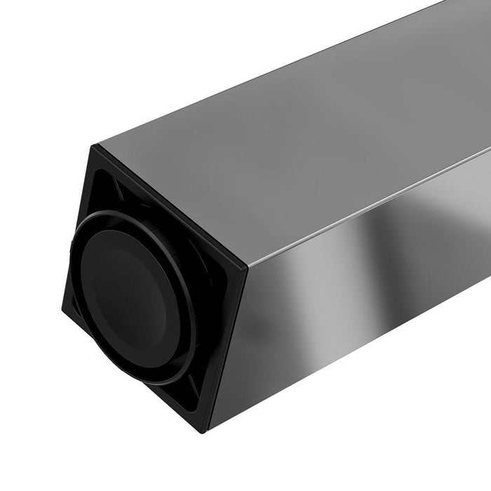 Square Furniture Leg 710mm, Chrome, ZnAl Mounting Plate Furnica