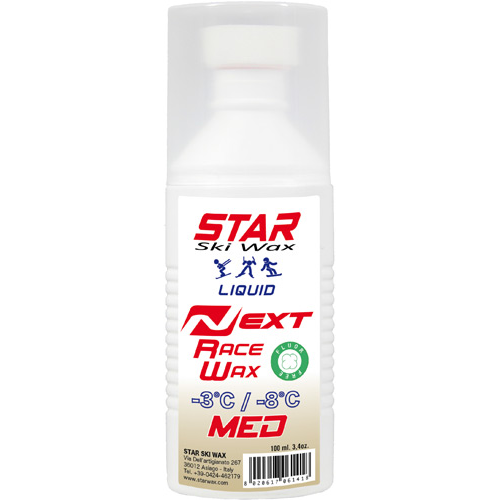 A product picture of the STAR NEXT MED Fluoro-Free Racing Liquid (Sponge Application) | 100mL (-3C/-8C)