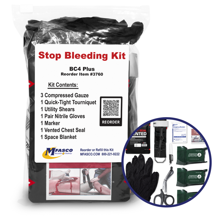 Stop the Bleed Pack BC4 Plus With Chest Seal