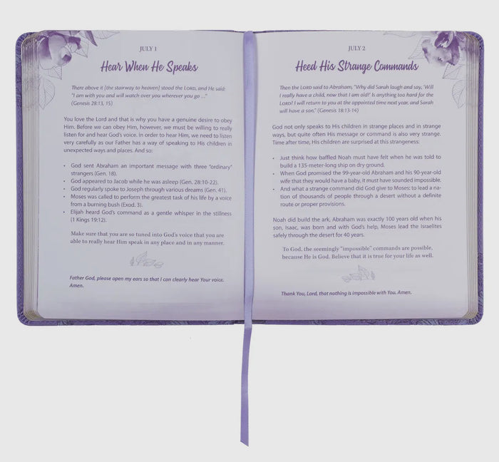 Strong & Courageous Faux Leather Devotional