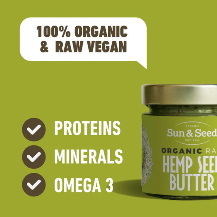 Sun & Seed Organic Raw Hemp Seed Butter 200g