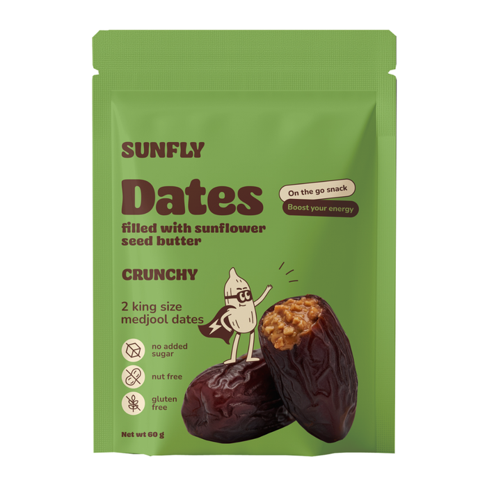 Sunfly Dates Filled with Sunflower Seed Butter Crunchy 60g
