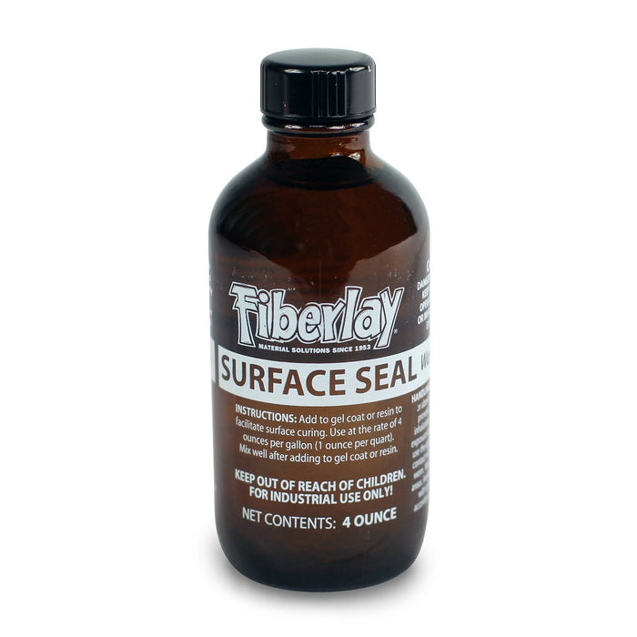 4 ounce bottle surface seal to be added to gel coats or resin for a nice surface cure.
