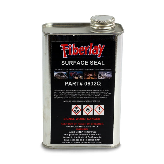 Quart can of surface seal paraffin wax that seals off air during curing to create a hard finish.