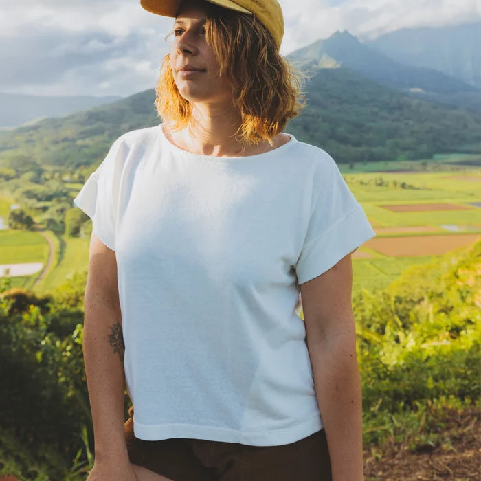 Taos Top in Washed White