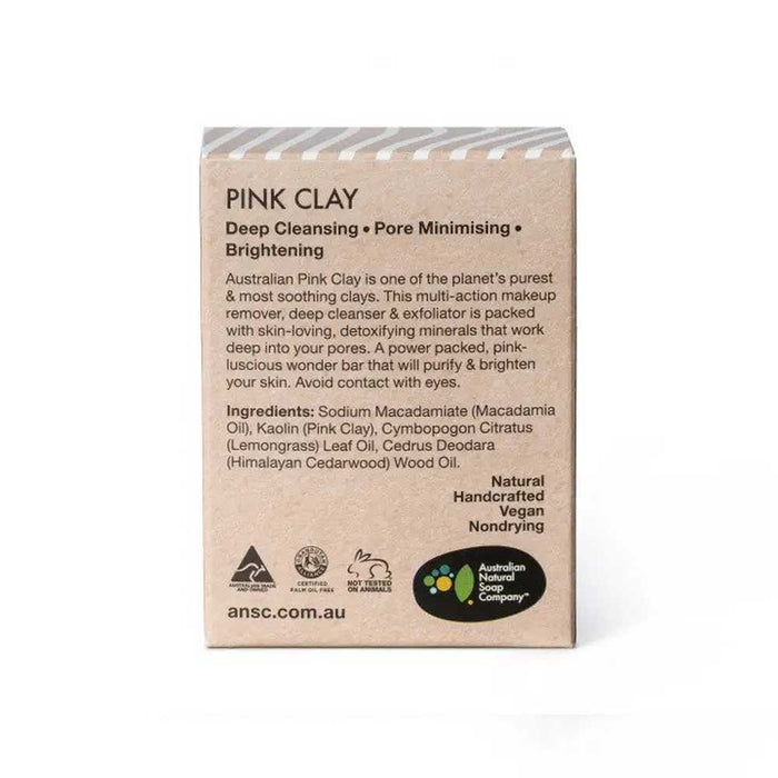 The ANSC Australian Pink Clay Solid Soap - 100g - L'Organic