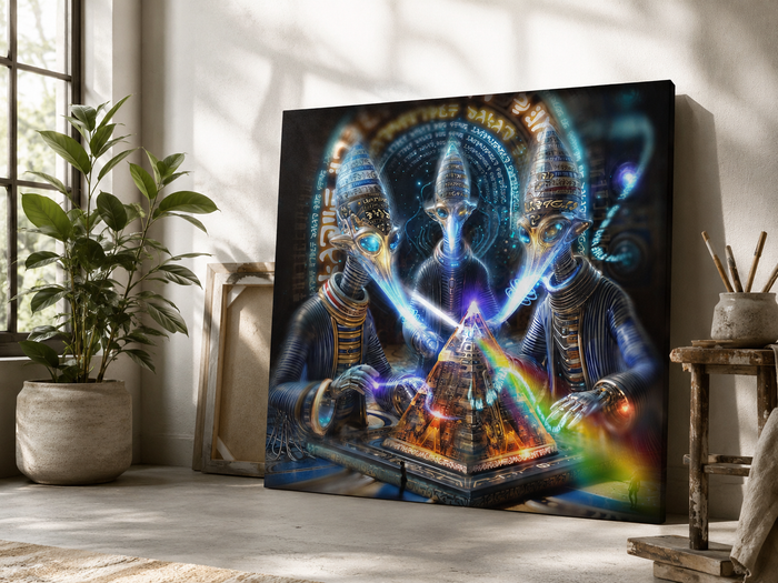 "The Architects" Stretched Canvas Print