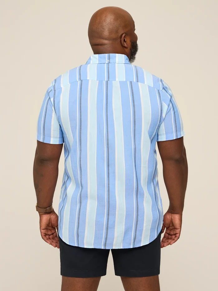 The Barnwood (Resort Weave Friday Shirt)- Blue - Image 2 - Chubbies Shorts