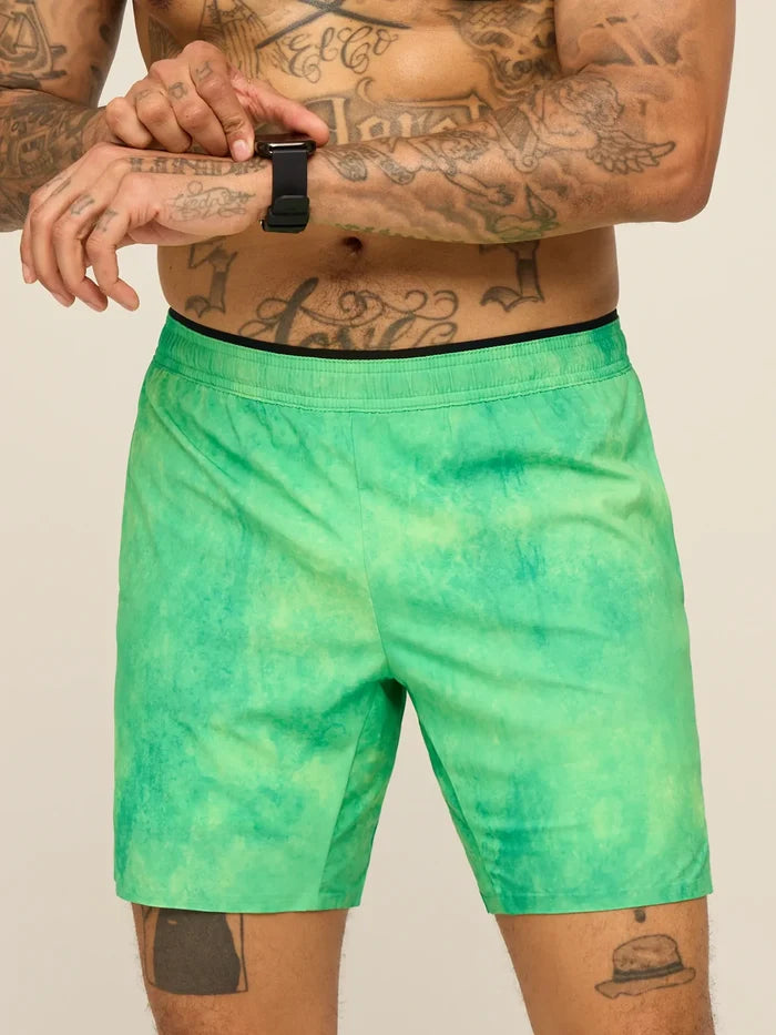 The Elements 7" (Ultimate Training Short with Hidden Liner) - Green - Image 4 - Chubbies Shorts
