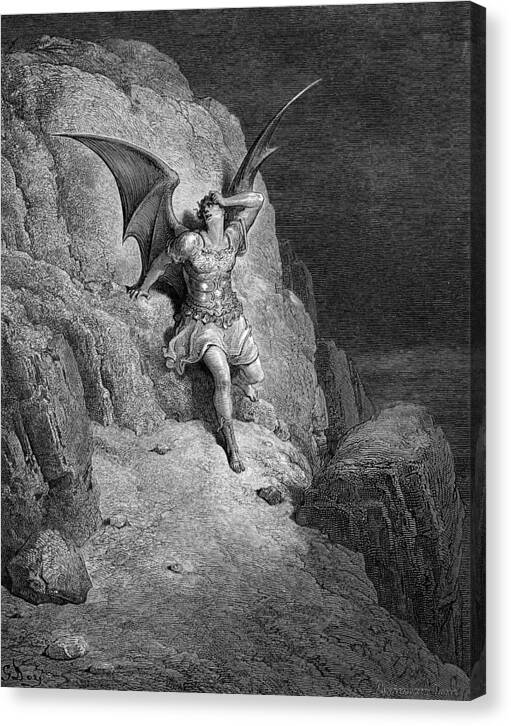 The Fall of Satan - Canvas Print