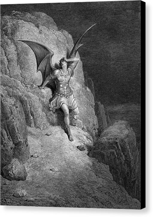 The Fall of Satan - Canvas Print