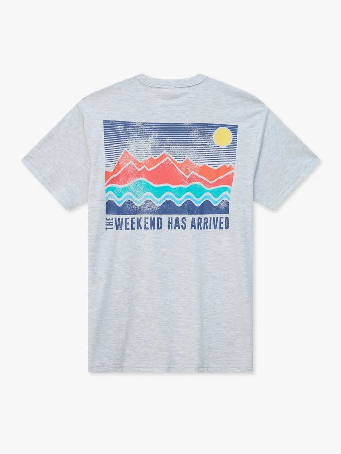 The Look At That View (Non Pocket Graphic T-Shirt)- Light Gray - Image 1 - Chubbies Shorts