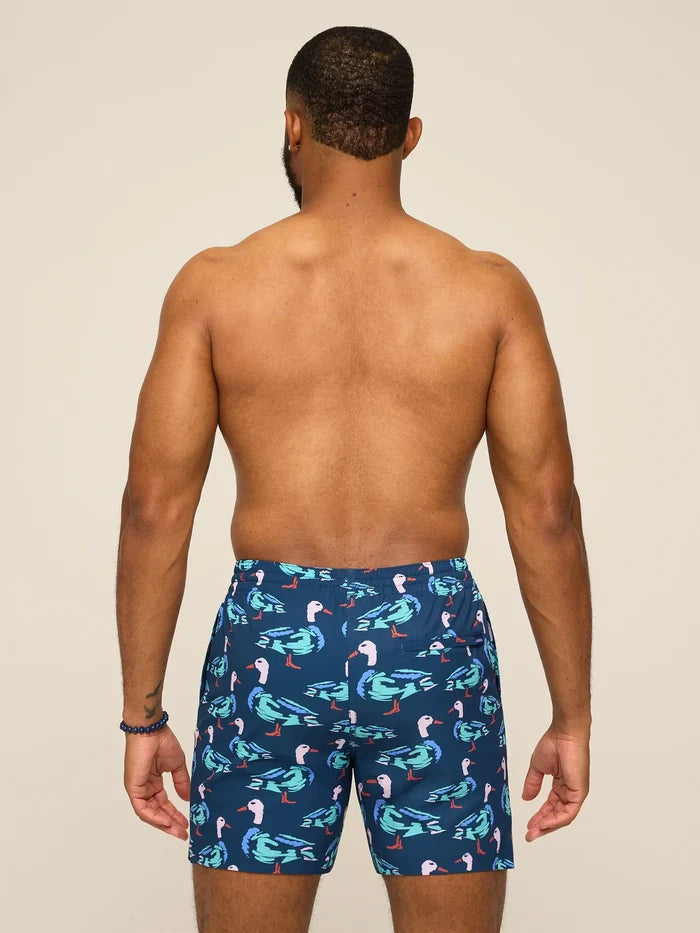 The Mallards are The Moments 5.5" (Classic Lined Swim Trunk)- Green - Image 2 - Chubbies Shorts