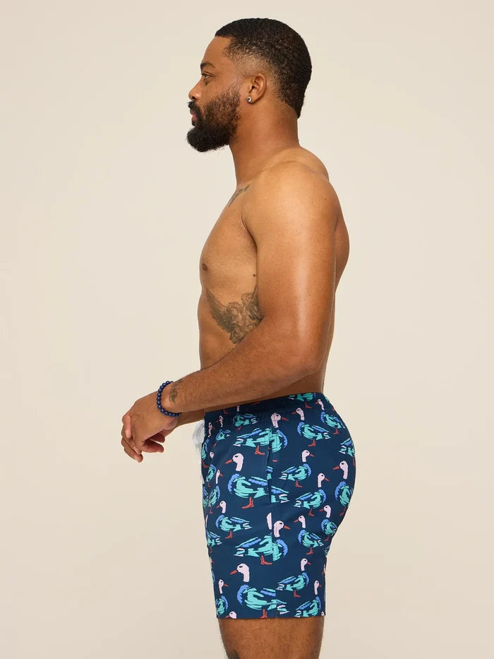 The Mallards are The Moments 5.5" (Classic Lined Swim Trunk)- Green - Image 3 - Chubbies Shorts