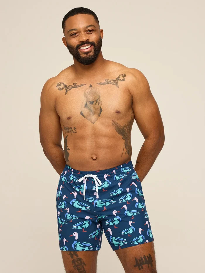 The Mallards are The Moments 5.5" (Classic Lined Swim Trunk)- Green - Image 4 - Chubbies Shorts