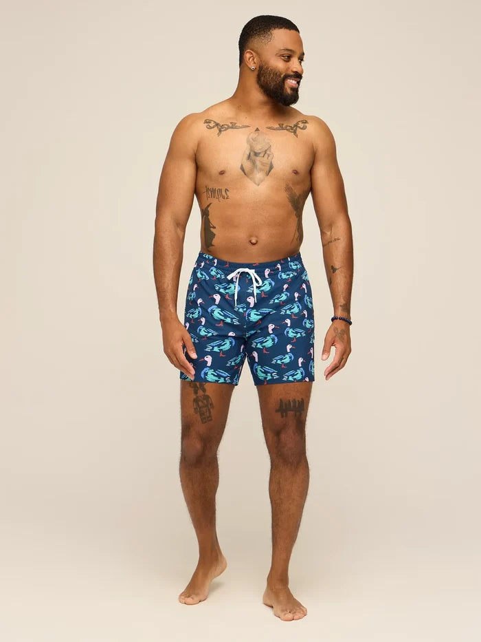 The Mallards are The Moments 5.5" (Classic Lined Swim Trunk)- Green - Image 5 - Chubbies Shorts