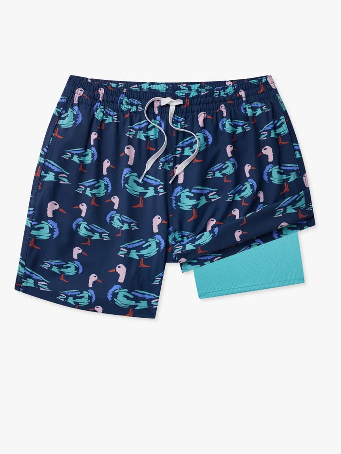 The Mallards are The Moments 5.5" (Classic Lined Swim Trunk)- Green - Image 6 - Chubbies Shorts