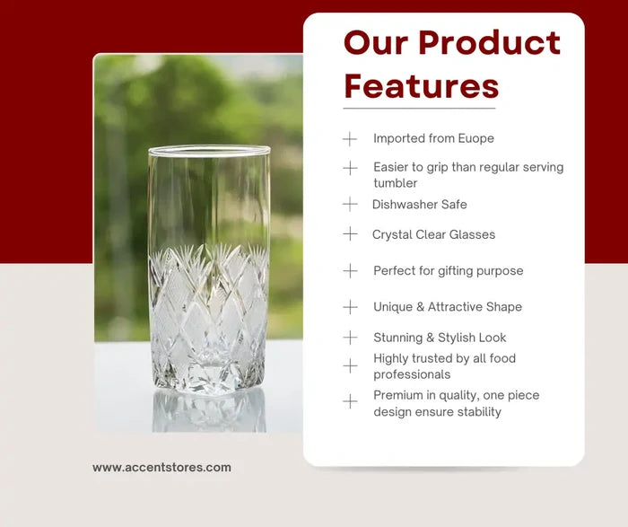 The Morgan Handcut Crystal Highball Glasses