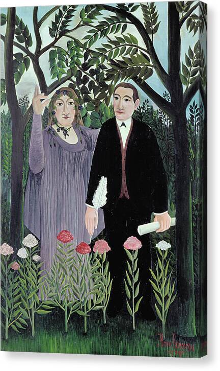 The Muse Inspiring the Poet - Canvas Print