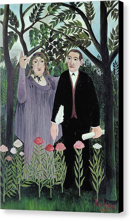 The Muse Inspiring the Poet - Canvas Print