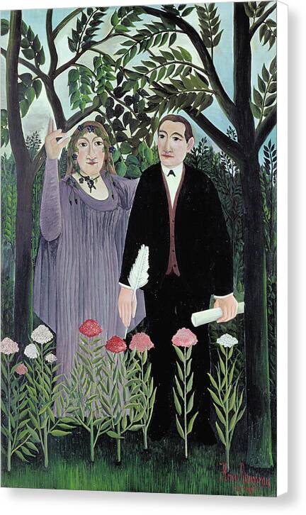 The Muse Inspiring the Poet - Canvas Print