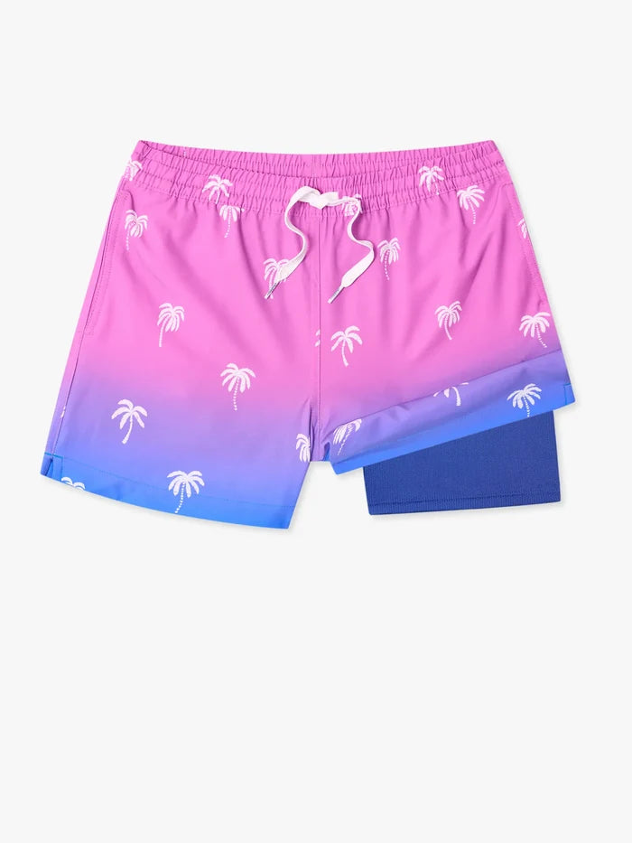 The Polka-Palms (Boys Lined Swim Trunk) - Image 1 - Chubbies Shorts