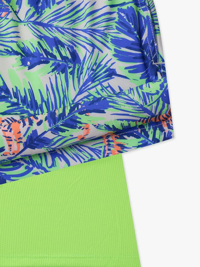 The Prowls (Boys Lined Swim Trunk)- Green - Image 3 - Chubbies Shorts